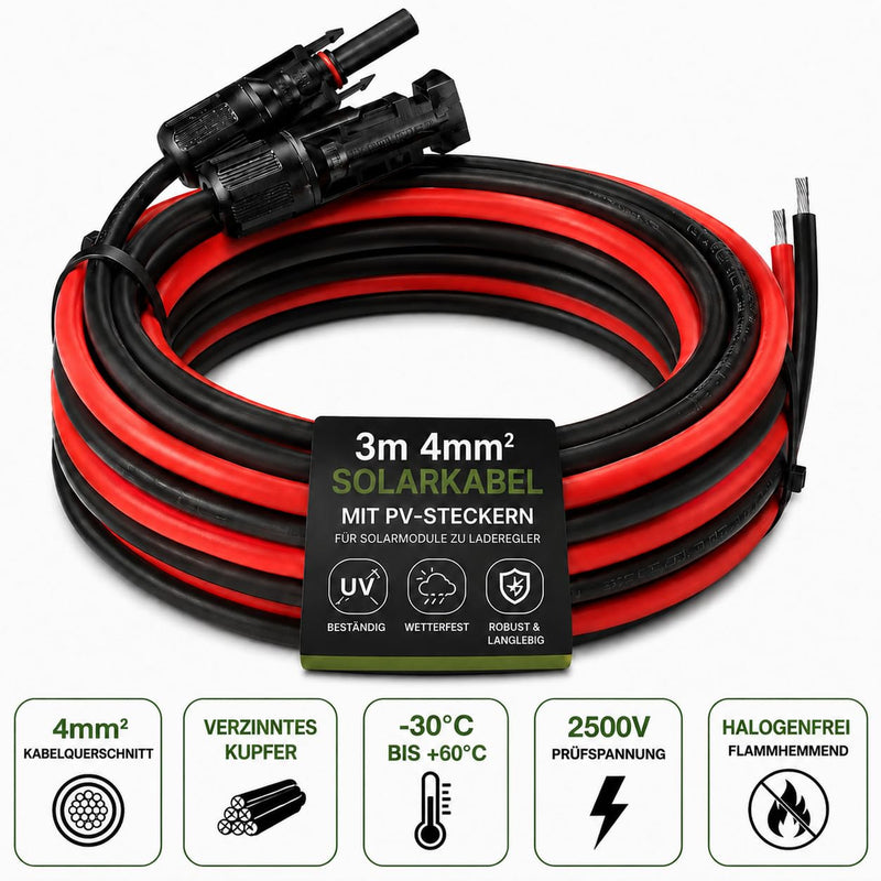 Offgridtec Modular Connection Cable with Cable Cross Section 4 mm², 3m 3 metres