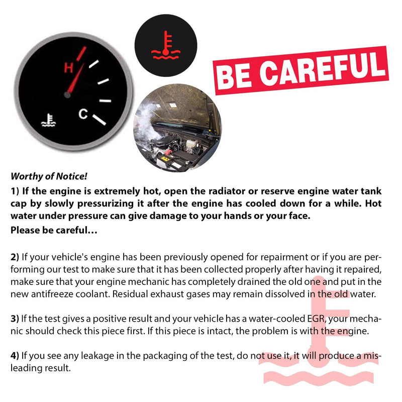 CS Engine Combustion Real-TIME Leak Tester - Cylinder Head Gasket CO2 Head Tester - Test While Driving - Petrol Diesel Gas - Engine Under Load Head Gasket Test Kit- 2 PCS in a Box