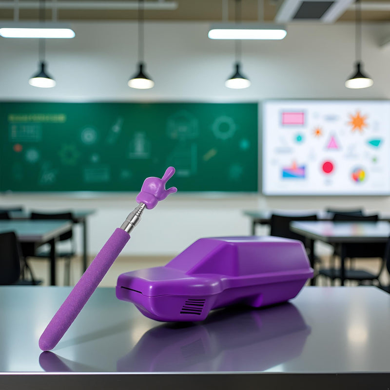 Purple Telescopic Teachers Pointer, Teaching Pointer Stick for Classroom, Metal Hand Retractable Pointer Extended Length 21.6 Inch, Handheld Presenter Whiteboard Pointer,Presentation Products