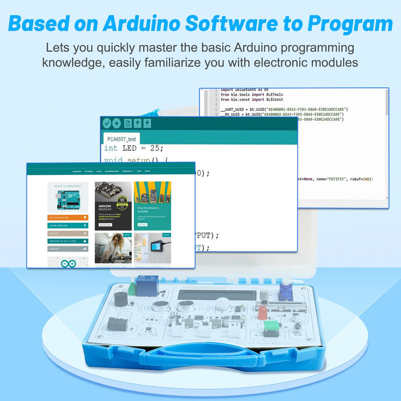 ELECROW All-in-one Starter Common Board Kit Compatible with Arduino Projects, 15 Sensors Modules Kit and Online Tutorials(21 Lessons) All-in-one kit