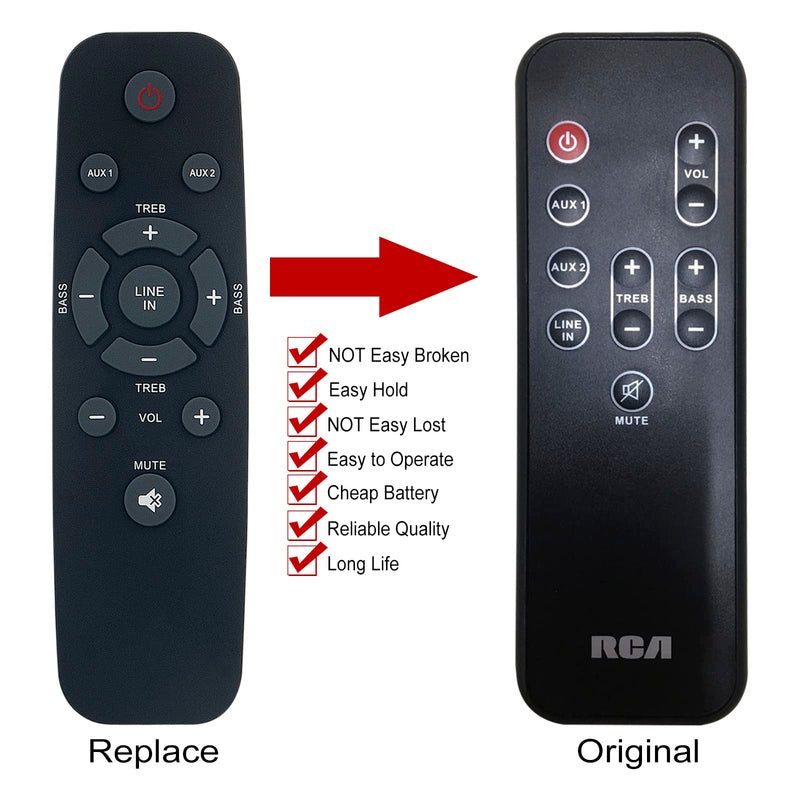 RTS635 Replace Sound Bar Remote Control fit for RCA SoundBar RTS735 Sound bar