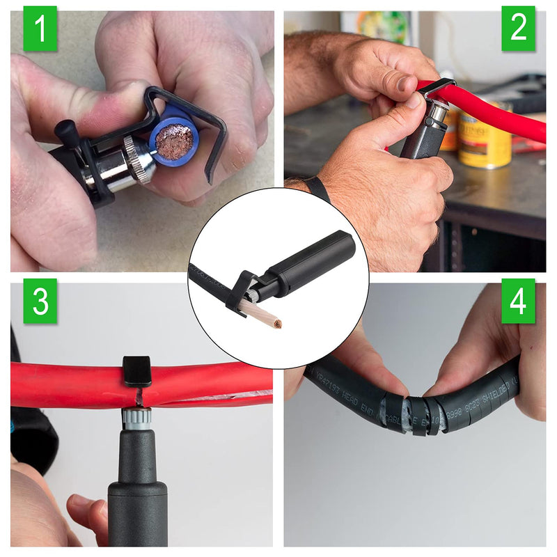 19-40mm Coaxial Mid Span Round Cable Stripper - With Adjustable Cutting Depth Cable Jacket Slitter, Radial Stripper, for Fast and Precise Removal of Cable Jackets - 3/4" to 1 5/8" Diameter 3/4" to 1 5/8"