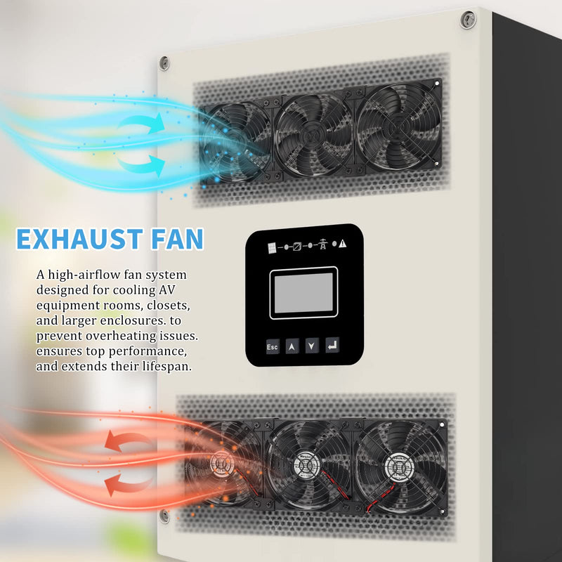 3X 120mm Computer Fan with AC Plug, AC 110V 120V 220V 240V Cabinet Cooling Fan with Speed Controller, Cooling for Windows, Plant Cabinet, Crawl Space, Basement, Laundry Room, Garage, Attic