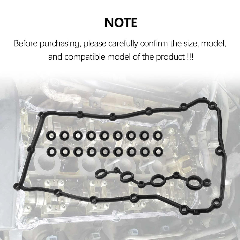 Engine Valve Cover Gasket Compatible with Dodge Chrysler Jeep,Valve Cover Gasket Set Replacement OEM#VS50698R K04884763AA,Perfect Spark Plug Tube Seal Car Accessories