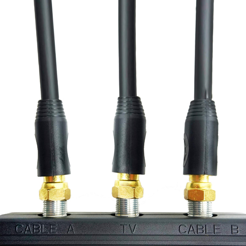 Coax Splitter 2 Way - Network Switch - Manual Transfer Switch - Ab Cuts - Hdmi to Coaxial Cable Adapter for Tv - Cable Splitter 2 Way - Rg6 Ab Switch (2-Pack) 2-Pack
