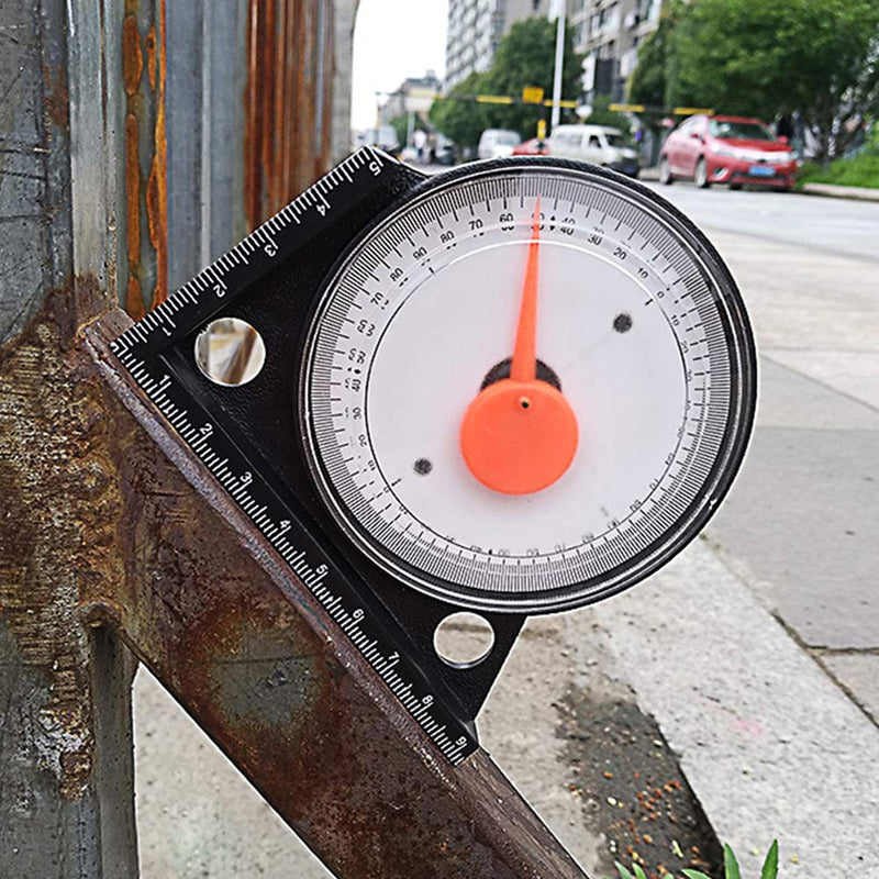 Protractor High Precision Mini Slope Measuring Device Inclinometer Multifunctional Tilt Level Ruler Magnetic Pointer Angle Meter (9.5 x 9.5 cm) 9,5x9,5 cm