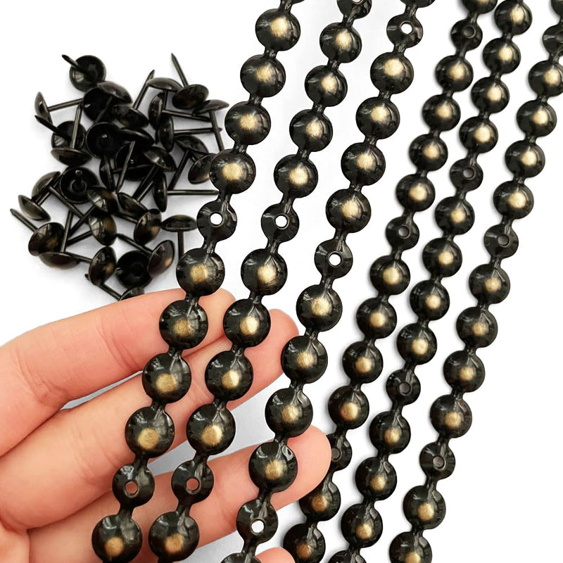 Let's Decorate 10 Meters D9.5mm Bronze Upholstery Tacks Strips/Nailhead Trims,Decorative Nail Strips with Upholstery Tacks for Sofa Headboard Bench(C:9.5mm Bronze) 9.5mm C:9.5mm bronze