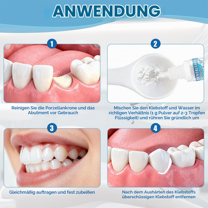 Dental cement self-hardening durable, tooth adhesive for crowns | Tooth filling, self-hardening, durable, denture adhesive, solution for crowns, bridges, dental caries and lost fillings