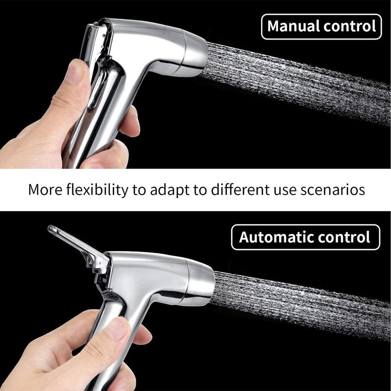 Handheld Bidet Sprayer Toilet Bathroom with Spring Hose Wall BracketSet, Closestool, Squatting Pan, Water Flower, Floor Cleaning Cloth Diaper for Bathroom Hygiene