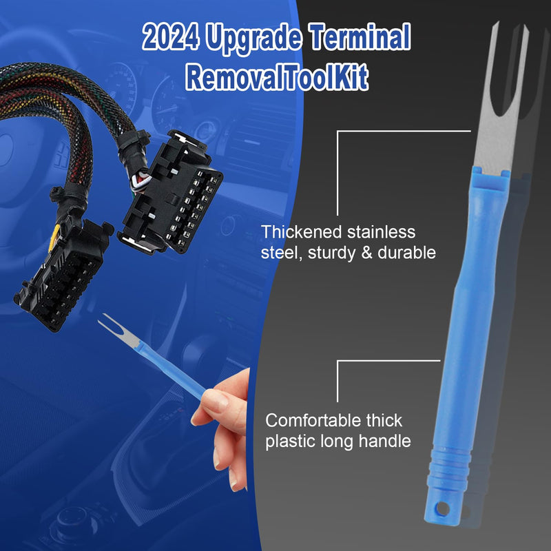 2024 Upgraded Terminal Removal Tool Kit - 41Pcs Blue Electrical Pin Removal Tool Kit Electrical Wire Connector Pin Removal Tool Kit, Car Terminal Release Tool Kit for Household Devices… 41 Pcs