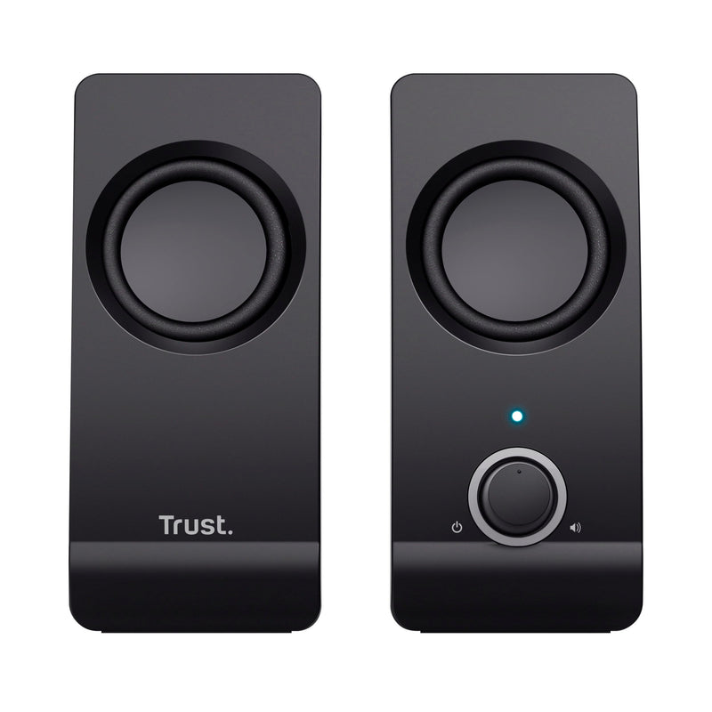 Trust Remo 2.0 PC Speakers, 16W (8W RMS), USB Powered, Jack 3.5mm, Stereo Speaker Set with Volume Control, Compact Sound System for Computer and Laptop - Black Remo 16 W