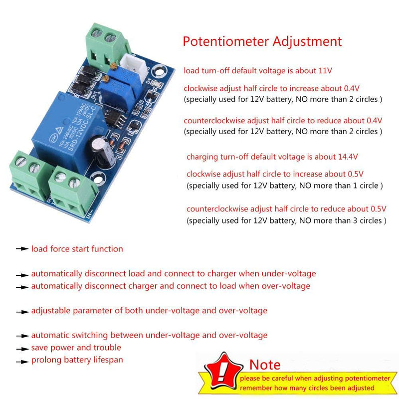 Undervoltage interruption module, 12V battery undervoltage interruption module, automatic battery charge protection board undervoltage control module
