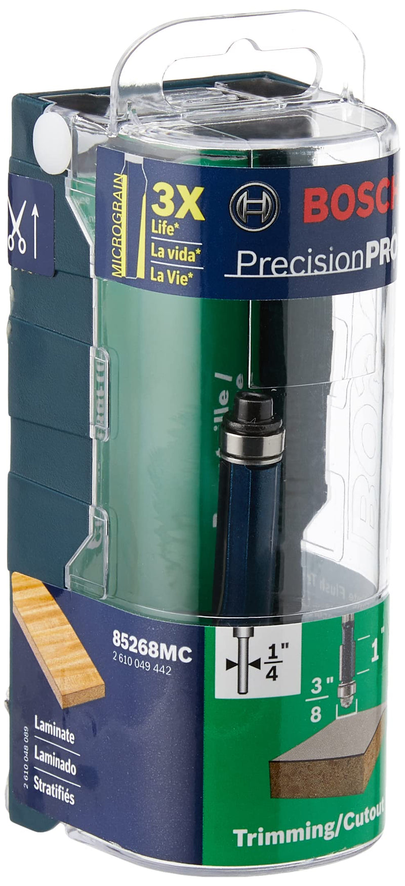 Bosch 85268MC 3/8 in. Double Flute Laminate Flush Trimming Router Bit