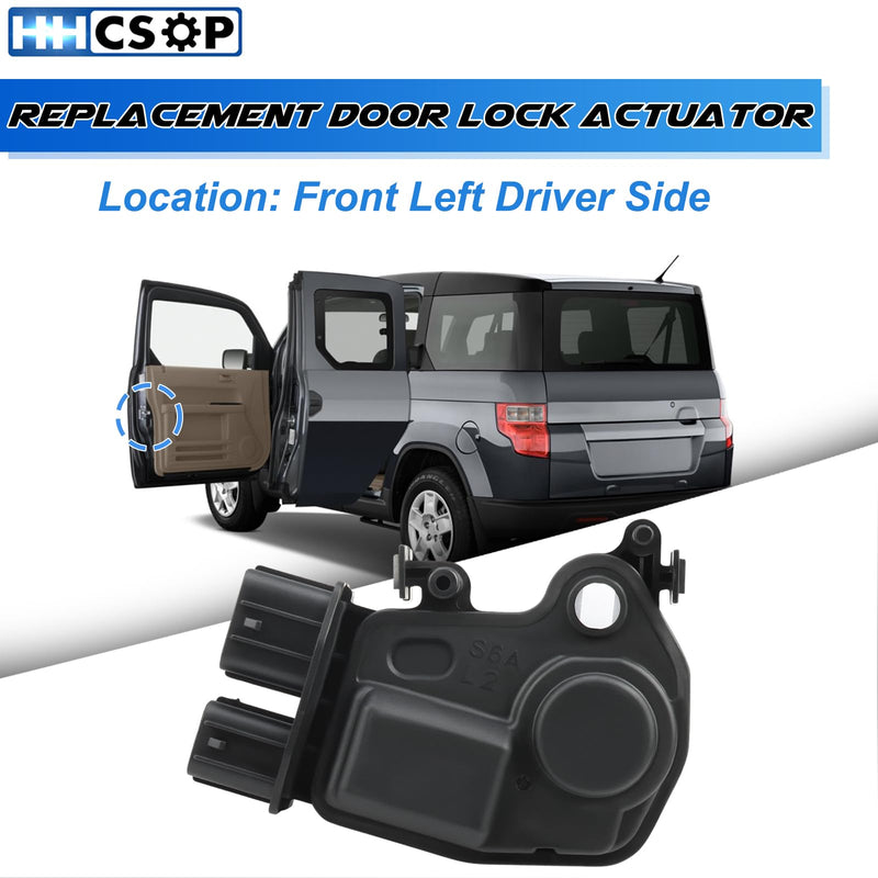 Front Left Driver Side Door Lock Actuator Motor Replacement for Honda CR-V Civic Accord Element Odyssey Pilot Acura RSX 2001 2002 2003 2004 2005 2006 2007 2008 2009 2010 2011 Replaces# 72155-S5P-A11