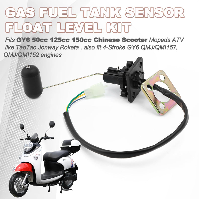 Mokuo Motorcycle Fule Tank Sensor Fule Level Sensor Compatible with Chinese GY6 125cc 150cc Scooter Mopeds