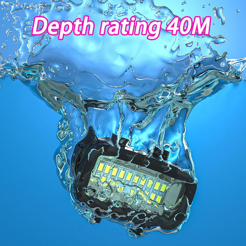 Dive Light Compatible with Gopro Light, 700LM Diving Flashlight, 4 Modes SL-100 Underwater Lights, 40m Waterproof Diving Fill Light, Underwater LED Video Light for Multiple Action Camera