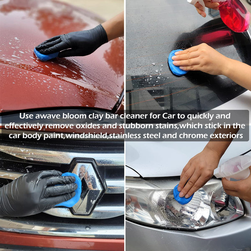 Car Clay Bars Auto Detailing 400g and Clay bar Lubricant Tablets 8 Pack(1pcs=16 oz) Clay bar kit,Include Portable Spray Bottle and Micro Fiber Towel,for Car Detailing Damage Free Cleaning 4ClayBars+8Lubricant Tablets+Spray Bottle+Towel