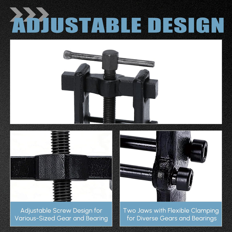 Hypertune Universal 2.5inch Two Jaw Pilot Bearing Gear Puller Bearing Gear Remover Tool Carbon Steel Adjustable Pump Pulley Remover Hand Tool Removal Kit Straight Type 2inch(35*45mm)
