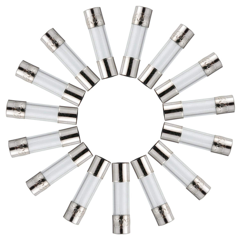 BOJACK F10AL250V 5x20mm 10A 250V Fast Melt Fuses 10 Amp 250 Volt 0.2 x 0.78 Inch Glass Tube Fuses (Pack of 20) F10A