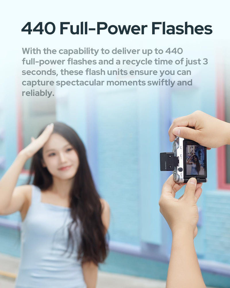 Godox iM22 iFlash Camera Flash and Lightweight Portability Single-Contact Hotshoe Lithium Battery Type-C Charging 440 Full-Power Flashes