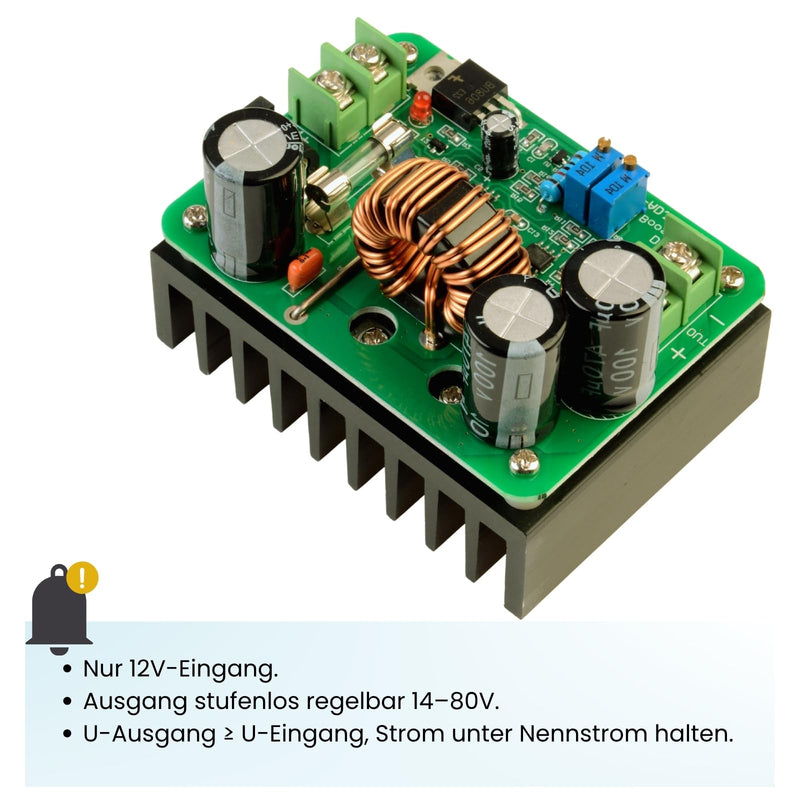 12-60V to 12-80V 600W 10A DC-DC Converter Power Supply Step-up Converter Module Power Supply