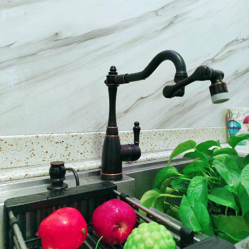 1080° Swivel Faucet Extender Bathroom Rotating Tap Attachment With CUPC Certification Aerator Oil Rubbed Bronze 1
