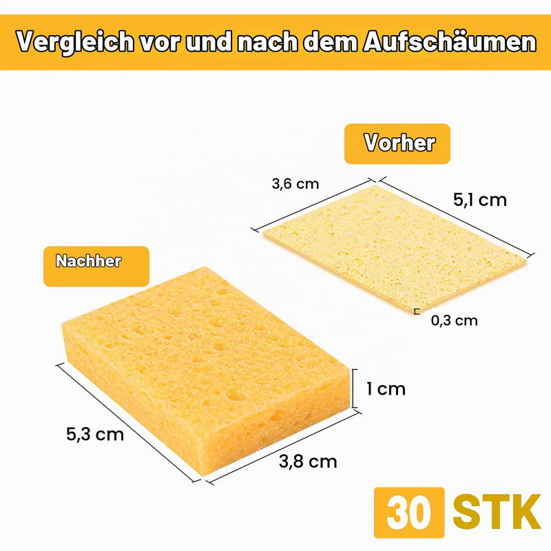 Rairsky 30pcs Cleaning Sponge Replacement Sponge Industrial Sponges | Soldering Iron Sponge for Soldering Stations Cleaning Wire Scrubber Soldering Sponge Soldering Iron Cleaning Sponge for Workbenches