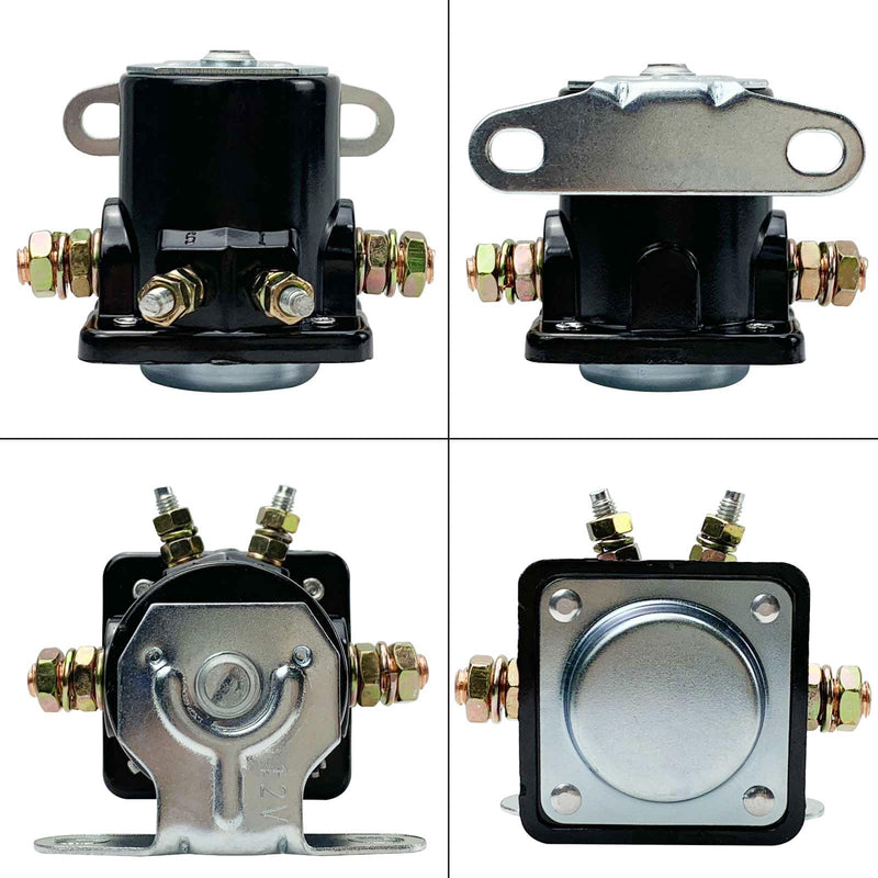 Hot Rod Starter Solenoid Relay 12V Replacement for 1956-up Fo-rd B6AZ-11450-A C6AF C7AF C9AF C3912 SW-3 SW3 D2AF11450AA 50-430 Black