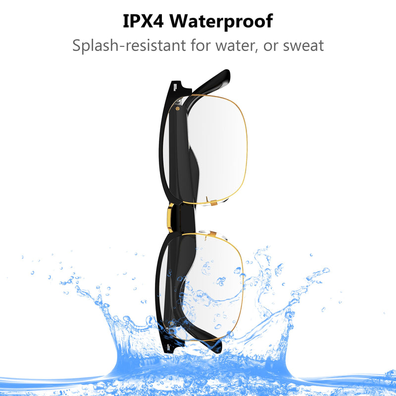 Voice Control Smart Glasses-Bluetooth Sunglasses with Built-in Mic&Speaker,UV400 Polarized,Perfect for Men & Women Lightweight Running/Cycling Eyewear, Slim-Fit Frame.