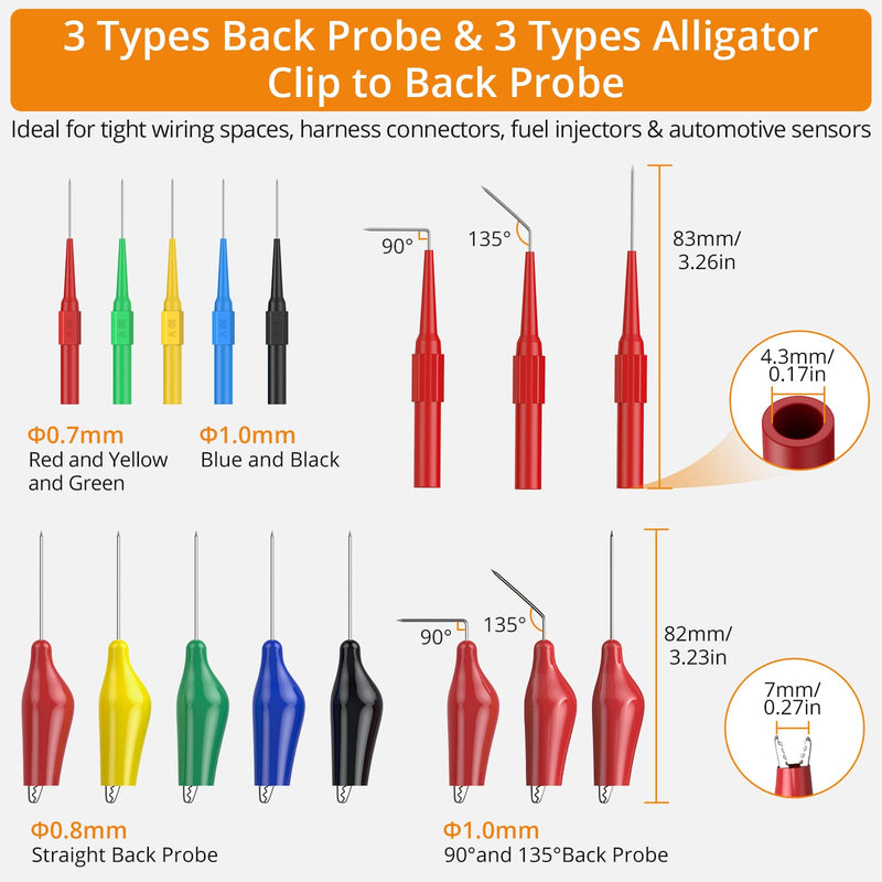 Neoteck 44-Piece Test Leads Test Cable Set 4 mm Banana Plug Crocodile Clips Multi-Angle Test Probe
