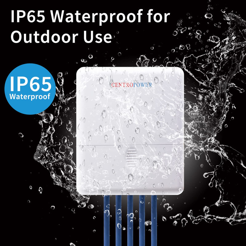 Gigabit 2 Port PoE Extender Outdoor, 6KV Lightning Protection PoE Passthrough Switch, Ethernet Splitter Booster, 60W 48V Comply with IEEE 802.3af/at