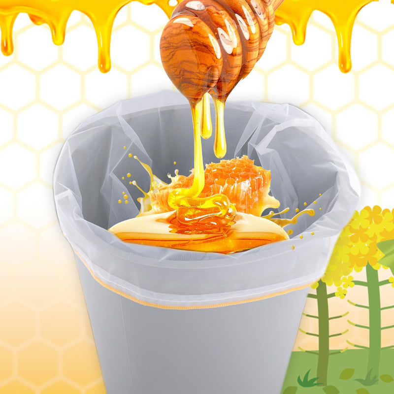 PEUTIER Pack of 2 Honey Filter Bags, 57.5 x 46 cm, Fine Mesh Nylon Strainer Bag with Adjustable Drawstring, Reusable Honey Filter Cloth, Nut Milk Bag, Beekeeping Supplies for Beginners for Farmers