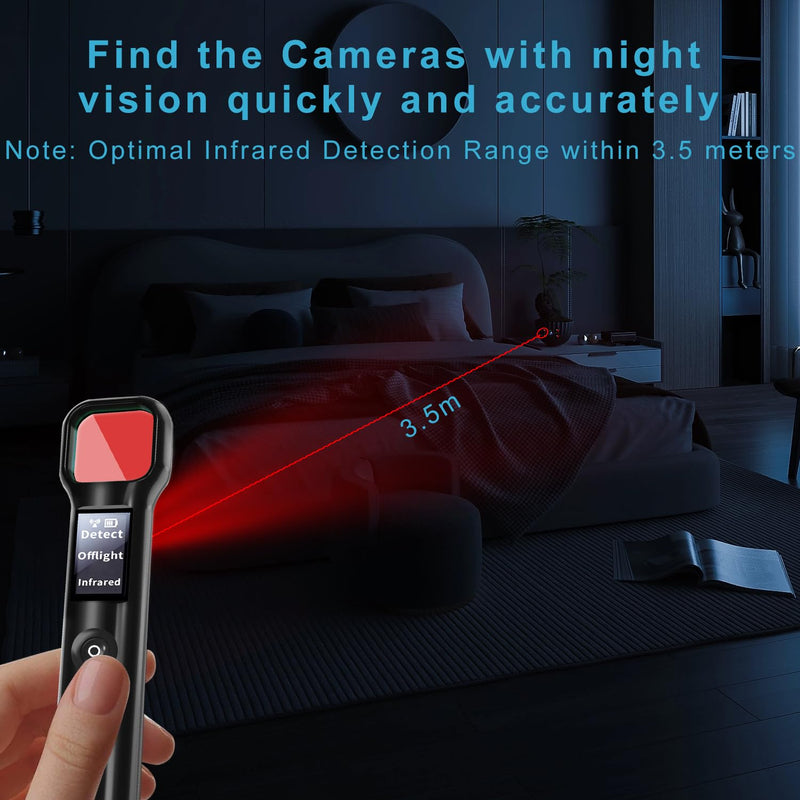 Hidden Camera Detectors - Camera Detector - Anti Spy Camera Detector - Car GPS Tracker Detector Bug Detector & Portable Camera Finder Hidden Device Detector for Car,Home,Hotel,Office,Travel,Bathroom