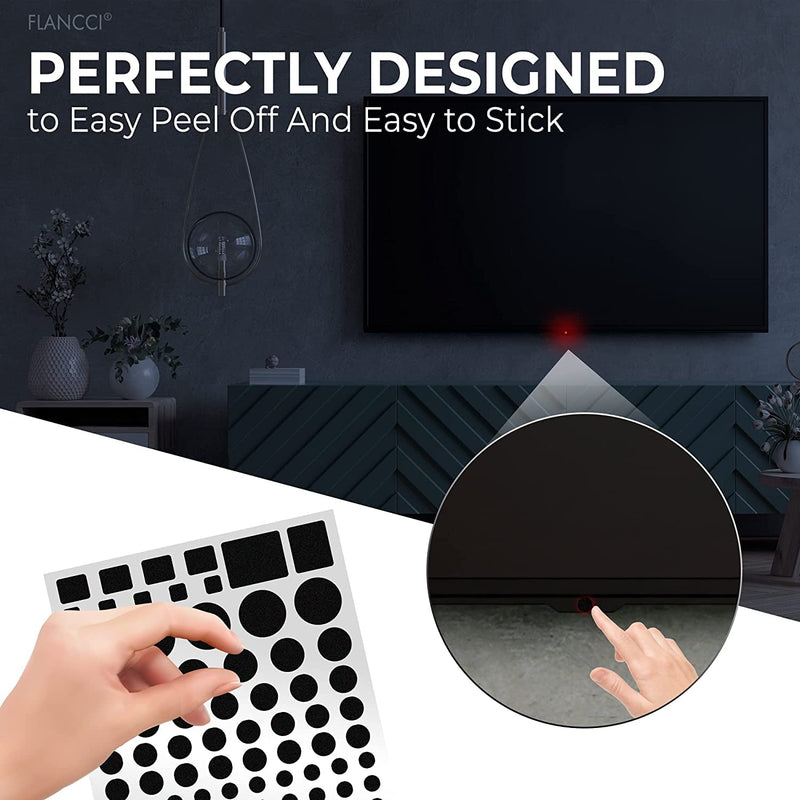 FLANCCI Light Blocking Stickers, Light Dimming Filters, (2 Sheets) Dimming Sheets for Blackout Routers, LED Covers Blackout, Dimming 80% ~ 100% of LED Lights (2Sheets = 1 Cut Out + 1 Uncut) 2 Sheets 90%
