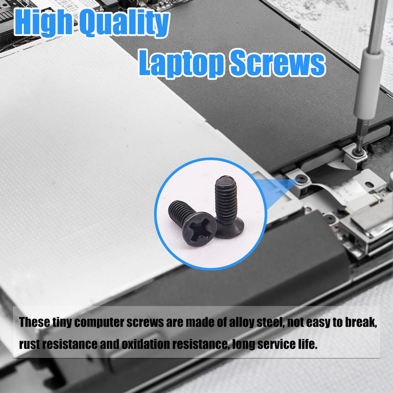 360Pcs Laptop Screws Notebook Computer Tiny Screw Kit 12 Sizes M2 M2.5 M3 Laptop Replacement Computer Screws for Motherboard SSD PC Fan Hard Drive