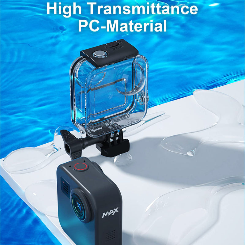 FitStill Waterproof Case for Go Pro Max Action Camera,Underwater Diving Protective Shell Housing 45M/147FT with Touchscreen Bracket Camera Accessories max_case