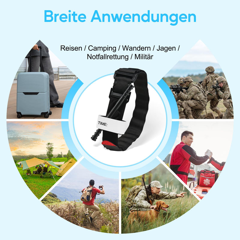 Tourniquet, Rotating Single Handed Application Tourniquets for Military Hiking Tactical First Aid Medical Battle, Effective and Fast Life-Saving Bleeding Control Combat, 4 Pack