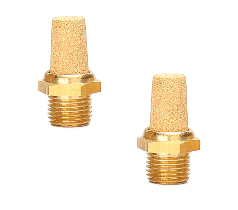 Pneumatic Silencer Made of Sintered Bronze 1/2 Inch Set of 2 Industrial Quality