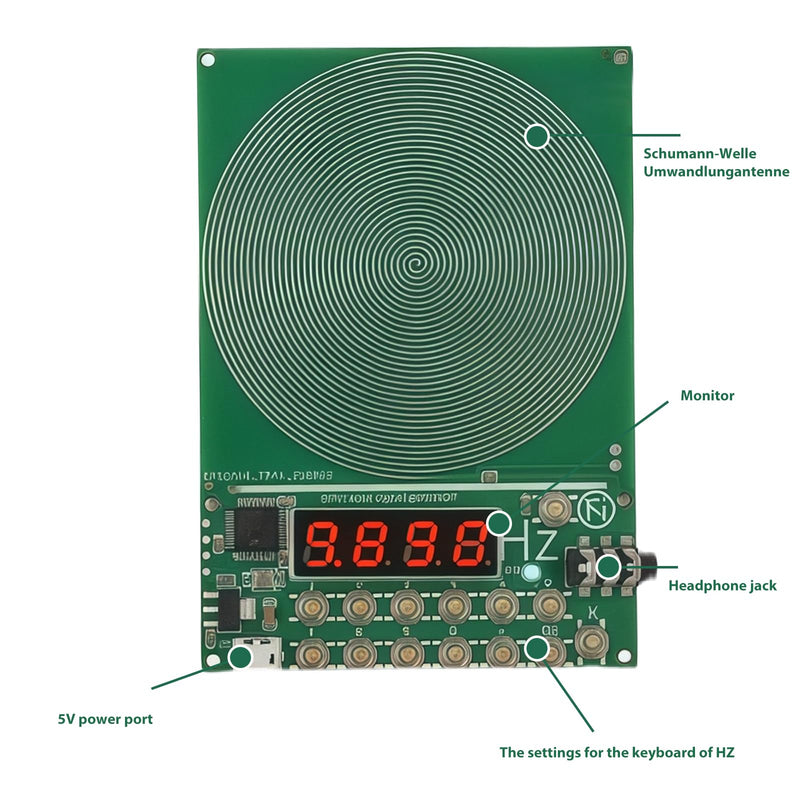 Schumann Resonance Generator 7.83 Hz: Schumann Resonance Sine Wave Generator with Display and USB Port, Adjustable Ultra Low Frequency Pulse Generator for Sleep and Relaxation