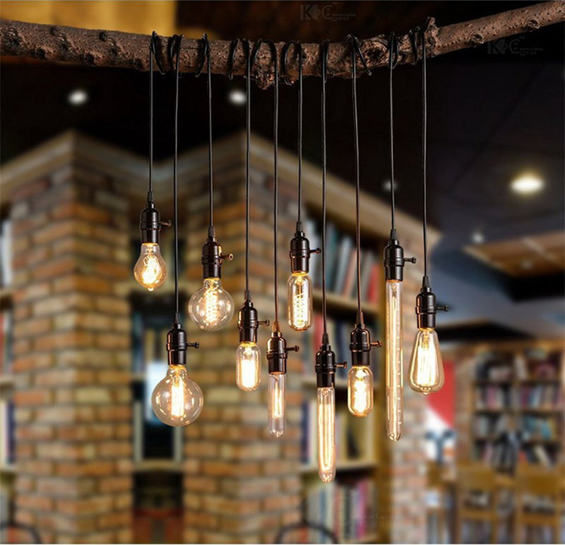 GOENDR Vintage Edison Bulb,Large Round Edison Antique Light Bulbs-G30/G95 120V - Dimmable Thread Filament Style Nostalgic Light Bulbs (4 Pack) G95