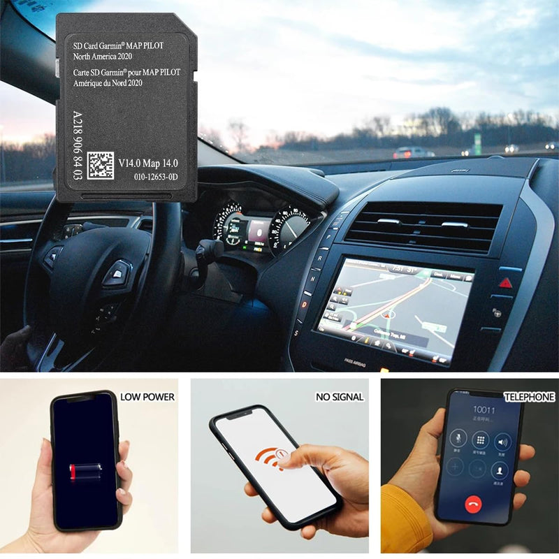 Car Latest Version A2189068403 Navigation SD Card, Automotive Can/Mex/USA Maps SD Card ONLY Fit NTG 5 Audio 20 (Code 522) Systems, Compatible with CLA/GLC/GLA/AMG/A/B/C/E-Class