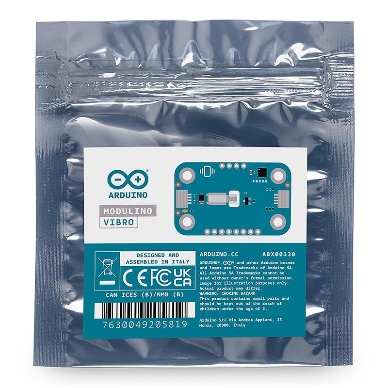 Arduino Modulino Vibro [ABX00130] - Modulo di Feedback vibrazione silenzioso | Sensore Qwiic Plug and Play | Facile prototipazione Con e MicroPython