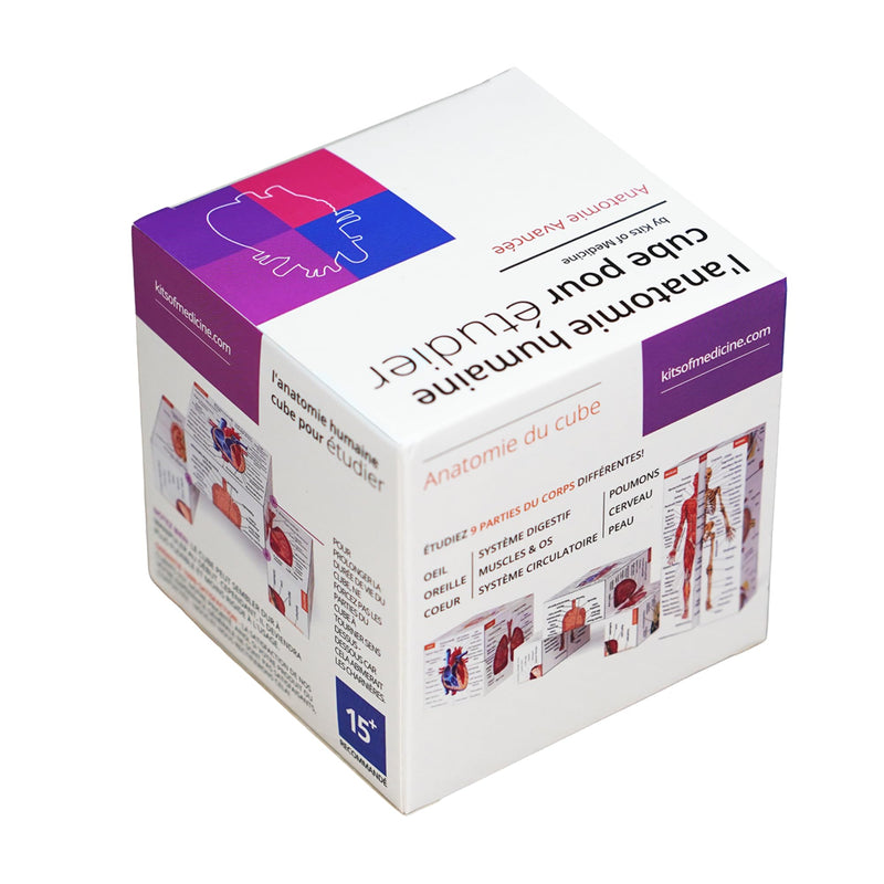 Learning Cube for Human Anatomy in French | Study 9 Parts of the Human Body | Cube Anatomy Model | Ideal Gift for Nurses and Medical Students