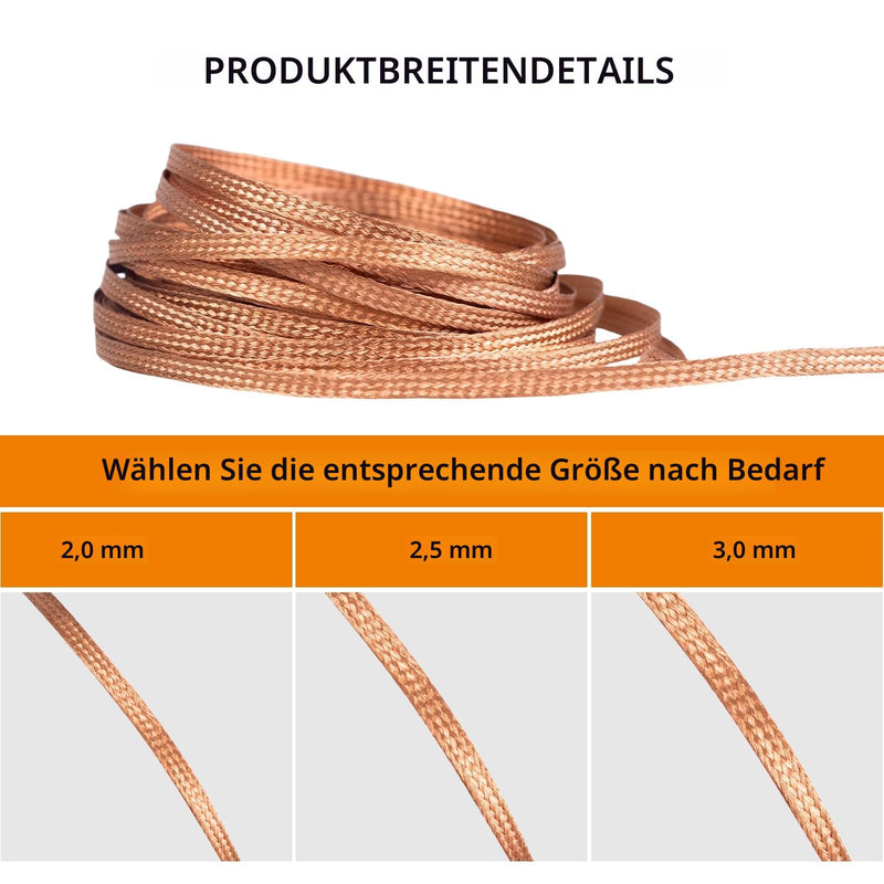 TOWOT Desoldering Wire, Desoldering Wick for Removing Solder and Disassembling Electrical Components, No-Clean Desoldering Braid (2.5 mm 1.5 m)