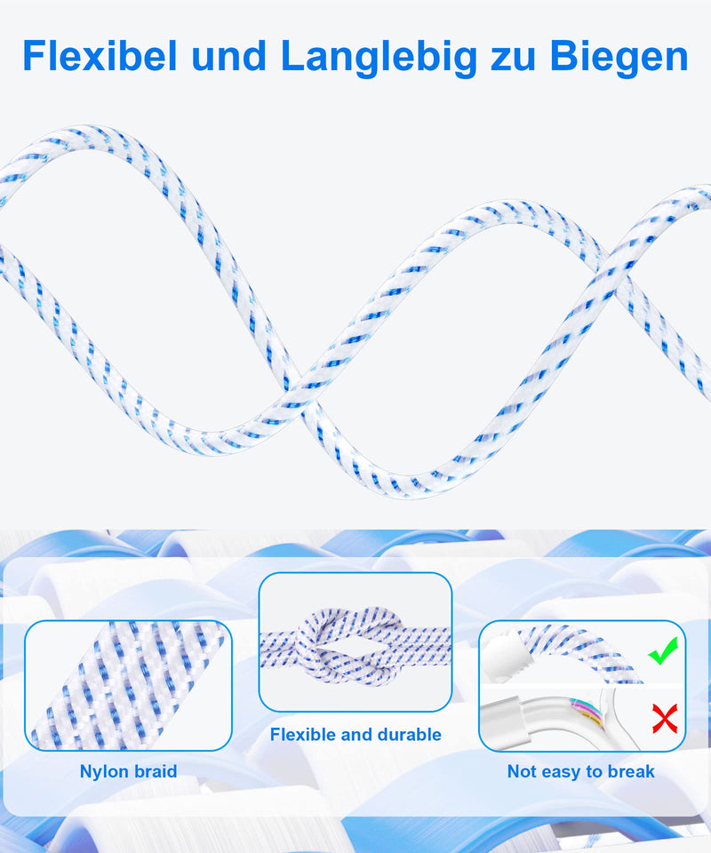 Lan cable network cable Cat 8, Ethernet cable 1m 2m 3m 5meter 10meter 15meter 20meter 30meter, 40Gbps 2000MHz Gigabit S/FTP patch cable with rj45 connector for Ps5, laptop, faster than Cat 7 (0.5 m) 0.5m