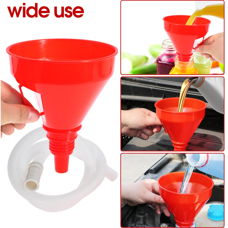 Wide Mouth Oil Funnel Flexible Fuel Funnel with Long Hose Funnels for Automotive Use Car Funnel for Engine Gas Gasoline Diesel Fluid Liquid (1) 1