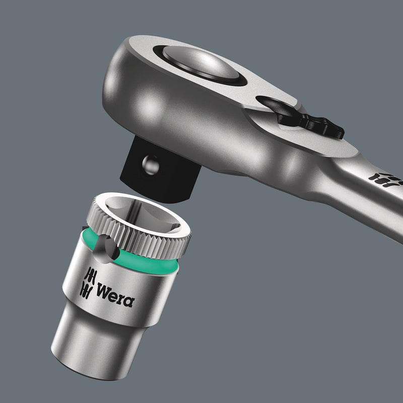WERA 05004004001 8004 A Zyklop Metal Ratchet with Switch Lever and 1/4" Drive One Size