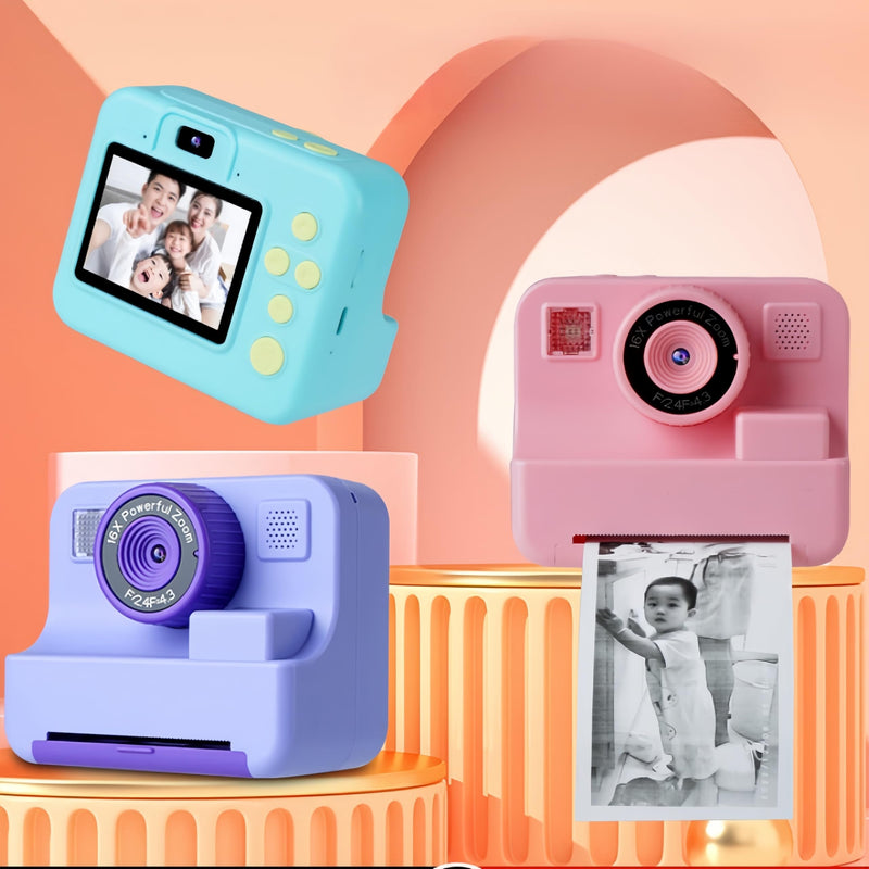 Instant Print Camera for Kids with 1080P HD & Photo Printing | Portable Digital Camera Toy for Ages 3-12 Years Children days's Gift,Birthday Includes 32GB SD Card (Green) Green