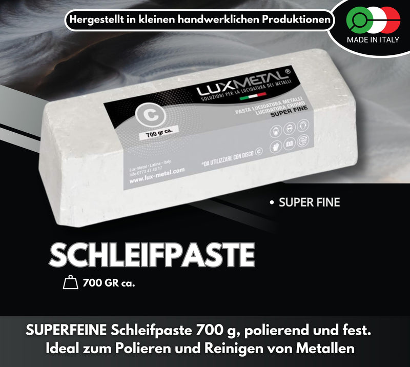 Polishing Paste White 700 g Fine Abrasive Paste for Mirror Shine on Stainless Steel, Aluminum, Iron, Brass, Plastic Chrome, Wood, Marble and Other Metal - Perfect for Polishing Knives