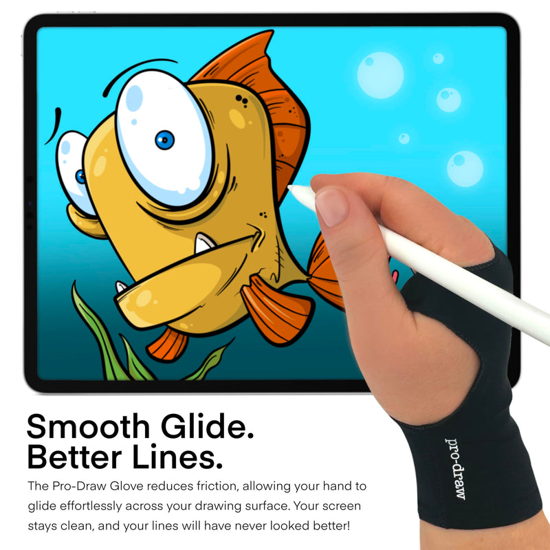 Artist Glove for iPad, Drawing Tablet, Sketching // Two & Three Finger Tap // Right or Left Hand Large/X-Large